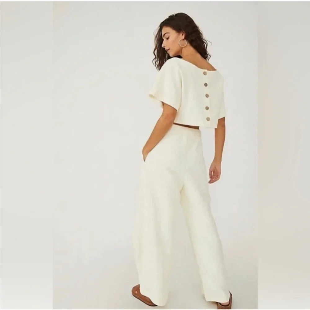 NWT Set  Free People x Revolve Changing Tides crop top and pants 2 piece set
